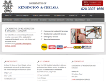 Tablet Screenshot of locksmiths-of-kensington-and-chelsea.com